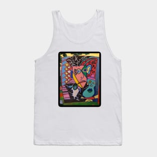 Picasso style face - fun weird cubism Tank Top